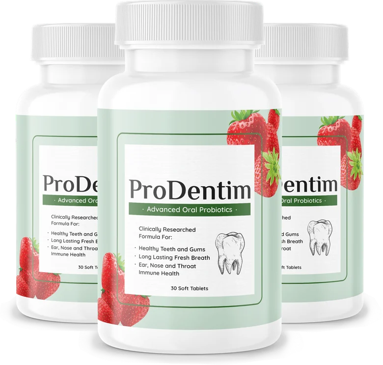 ProDentim oral probiotic tablets, three-bottle pack